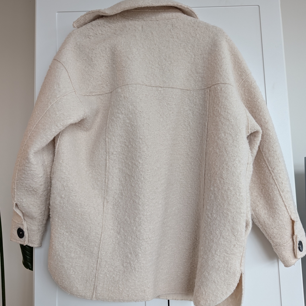Zara Cream Textured Jacket - Picture 2 of 3